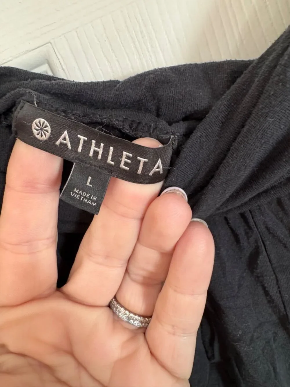 Athleta Black Studio Jogger Yoga Style Activewear Pants 446680 Large Comfort - Picture 8 of 11